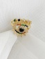 Fashion Golden Cubic Zirconia Eye Ring