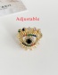 Fashion Golden Cubic Zirconia Eye Ring