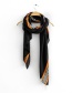 Fashion Apricot Contrast Vertical Stripes Printed Scarf On Both Sides