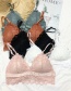 Fashion Caramel Colour Full Lace V-shaped Gather Underwear