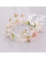 Fashion Color Pearl Lace Flower Butterfly Children Wreath