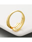 Fashion Golden Cubic Zircon Opening Adjustable Ring