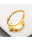Fashion White Gold-plated Love Heart Geometric Open Ring