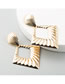 Fashion Oval Gold Metal Irregular Embossed Geometric Earrings