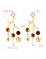 Fashion White Dendrite Alloy Palm Flower With Resin Diamond Imitation Pearl Earrings