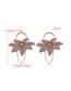 Fashion Brown Maple Leaf-shaped Hollow Flower Alloy Chain Earrings