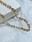 Fashion Silver U-shaped Thick Chain Hollow Alloy Sweater Chain
