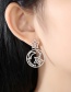 Fashion 18k Xingyue Hollow Copper Studded Stud Earrings