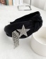 Fashion Black Fabric Knotted Rhinestone Pentagram Tassels Headband