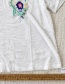 Fashion White Mesh Flower T-shirt