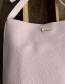 Fashion Pink Pu Bucket Bag Shoulder Messenger Bag