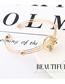 Fashion Gold Small Flower Diamond Earrings Necklace Ring Bracelet Set