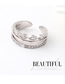 Fashion White K Alloy Diamond Multi-layer Ring