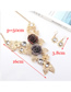 Fashion Gold Flower Diamond Earrings Necklace Set