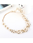 Fashion Gold Diamond Pearl Necklace Earring Set