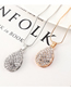 Fashion White K Diamond Heart Necklace Earring Set