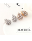 Fashion White K Diamond Heart Necklace Earring Set