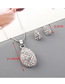 Fashion Kc Gold Diamond Heart Necklace Earring Set