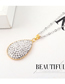 Fashion Gold Diamond Heart Necklace Earring Set