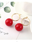 Fashion Red Gold-plated Large Ball Earrings