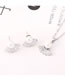 Fashion Platinum Pearl Scallop Necklace Set With Diamonds