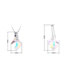 Fashion Color White Austrian Diamond And Geometric Diamond Necklace Ring Set