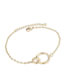 Fashion 14k Gold Bangle Bracelet With Diamonds