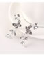 Fashion Platinum Diamond Cutout Butterfly Earrings