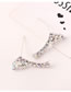 Fashion Platinum Angel Wing Stud Earrings
