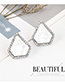 Fashion Silver Gold-plated Acrylic Diamond Geometric Earrings