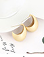 Fashion Dumb Gold Gold-plated Half Moon Geometric Earrings