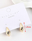 Fashion Dumb Gold Gold-plated Half Moon Geometric Earrings