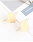 Fashion Dumb Gold Gold Plated Irregular Concave Heart Earrings