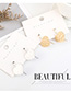 Fashion Dumb Gold Gold Plated Irregular Concave Heart Earrings