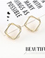 Fashion 14k Gold Gold-plated Square Cutout Earrings