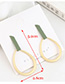 Fashion Green Gold Plated Frosted Cutout Hoop Earrings