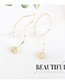 Fashion Golden Gold-plated Pearl Ball Cutout Long Earrings