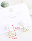 Fashion Golden Gold-plated Pearl Star Earrings
