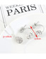 Fashion White Diamond Drop Ball Necklace Earring Set