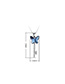 Fashion Denim Blue Diamond Butterfly Key Necklace With Diamonds