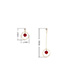 Fashion Yellow Gold-plated Resin Circle Cutout Stud Earrings