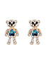 Fashion Golden Phantom Crystal Pentagram With Diamond Earrings