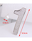 Fashion Silver Asymmetric Stud Earrings With  Silver And Diamonds