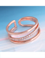 Fashion Rose Gold Cubic Zirconia Open Cut Ring