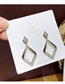 Fashion Golden Geometric Diamond-studded Hollow Alloy Earrings