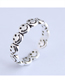 Fashion Silver Smiley Openwork Open Ring