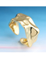 Fashion Golden Open Ring With Irregular Bump