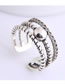 Fashion Silver Geometric Round Bead Openwork Ring