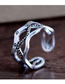 Fashion Silver Five-pointed Star Wavy Openwork Ring