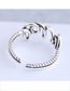 Fashion Silver Letter Cut Open Ring